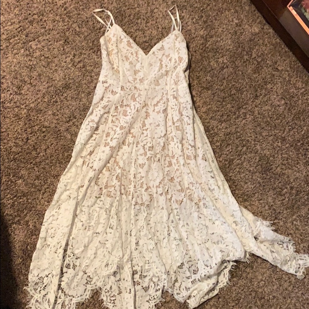 Lulus white lace dress